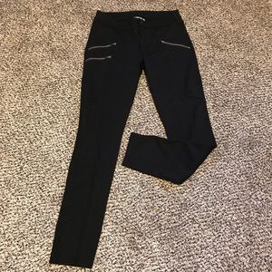 Athleta Black Ponte Moto Legging Pants Size 6P